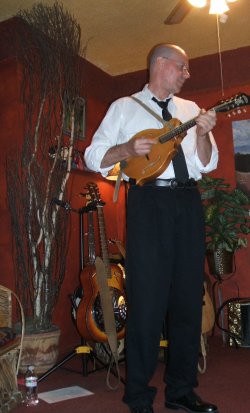 Odie on the mandolin